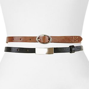 Apt. 9® Plaque Skinny Belt Set
