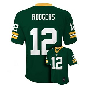 Boys 8-20 Green Bay Packers Aaron Rodgers NFL Replica Jersey