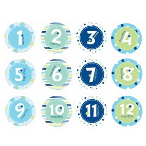 Pearhead Baby Milestone First Year Belly Stickers