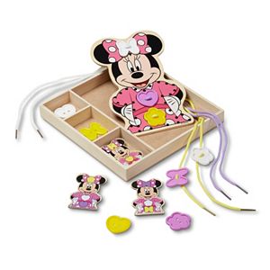 Disney Mickey Mouse & Friends Minnie Mouse Button-Match Wooden Lacing Set by Melissa & Doug