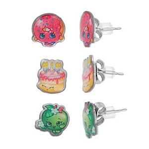 Shopkins Kidsu2019 Stud Earrings & Keepsake Jewelry Box Set