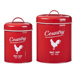Global Amici Country Rooster 2-pc. Kitchen Canister Set