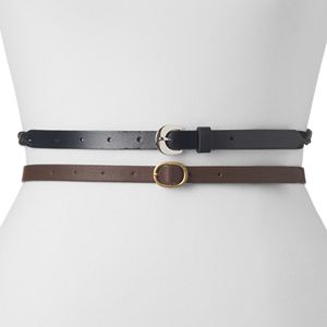 Women's SONOMA Goods for Life™ 2-pc. Skinny Belt Set - Black, Brown