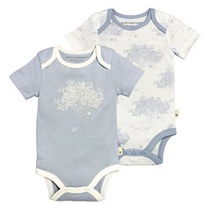 Baby Boy Burt's Bees Baby 2-pk. Organic Blue Bodysuits