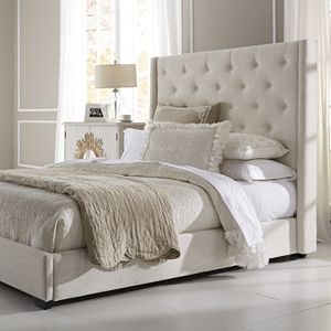 Pulaski Contemporary Shelter Upholstered Queen Bed