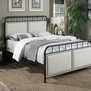 Pulaski All-N-One Queen Upholstered Metal Bed