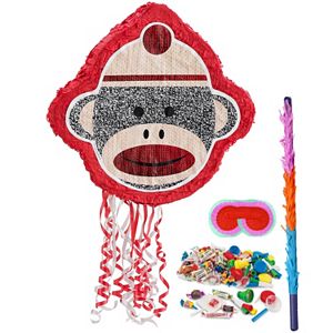 Sock Monkey Red Piñata Kit