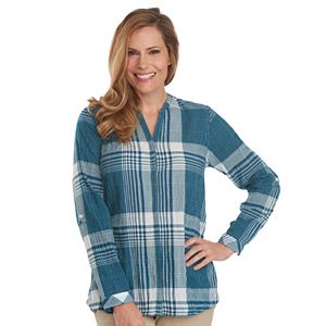 Women's Woolrich Spring Fever Plaid Roll-Tab Shirt