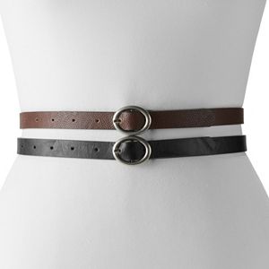 Women's Apt. 9® 2-for-1 Reversible Belt Set