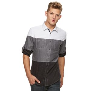 Men's Rock & Republic Colorblock Flannel Button-Down Shirt