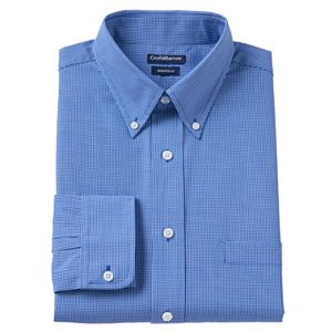 Men's Croft & Barrow® Slim-Fit Checked Broadcloth Dress Shirt