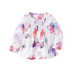 Baby Girl OshKosh B'gosh® Print Pintuck Shirt