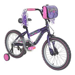 Girls Dynacraft 18-Inch Wheel Mysterious Bike with Training Wheels