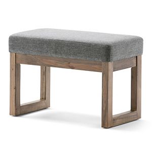 Simpli Home Milltown Small Upholstered Bench