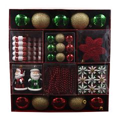 St. Nicholas Square® Traditional Shatterproof Christmas Ornament 50-piece Set