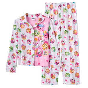 Girls 6-12 Shopkins Button-Front Pajama Set