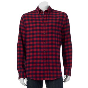 Men's Croft & Barrow® Classic-Fit Plaid Flannel Button-Down Shirt