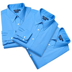 Men's Croft & Barrow® 3-pack Classic Fit Broadcloth Dress Shirts