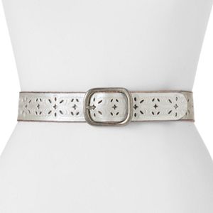 Women's Lee Floral Cutout Leather Belt