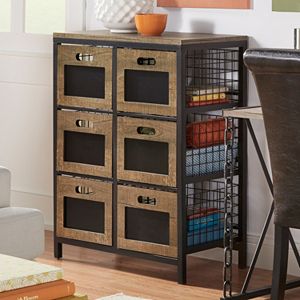 HomeVance Cooper Mixed Media 6-Drawer Storage Tower