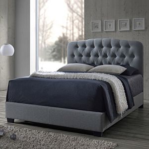 Baxton Studio Romeo Button Tufted Upholstered Bed