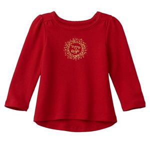 Baby Girl Jumping Beans® Foiled Holiday Graphic Thermal Tunic
