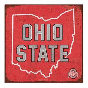 Legacy Athletic Ohio State Buckeyes State Tin Sign