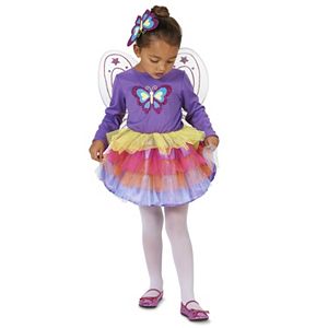 Toddler Neon Purple Butterfly Costume