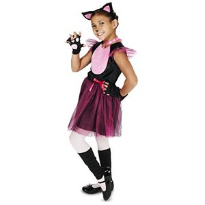 Kids Little Black & Pink Cat Costume