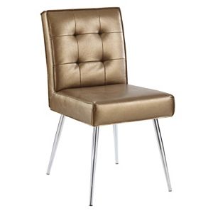 Ave Six Amity Metallic Finish Tufted Dining Chair