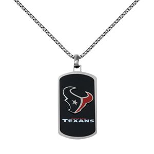 Men's Stainless Steel Houston Texans Dog Tag Necklace