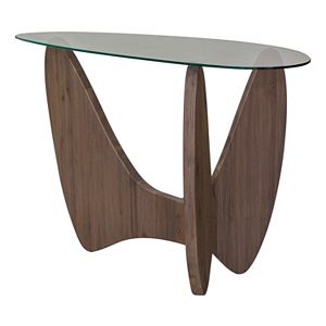 Madison Park Abel Glass Top Console Table