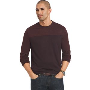 Big & Tall Van Heusen Classic-Fit Colorblock Slubbed Crewneck Sweater