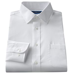 Men's Croft & Barrow® Fitted Solid Broadcloth Spread-Collar Dress Shirt
