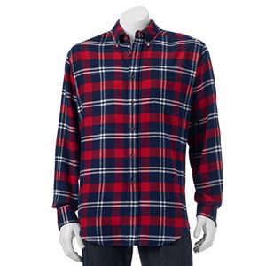 Big & Tall Croft & Barrow® Slim-Fit Plaid Flannel Button-Down Shirt