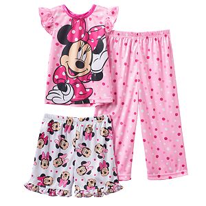 Disney's Minnie Mouse Toddler Girl Polka-Dot Flutter 3-pc. Pajama Set