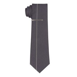 Men's Van Heusen Flash/FX Reflective Skinny Tie with Tie Bar