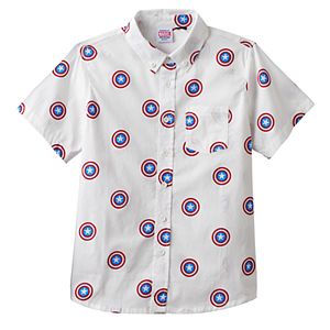 Boys 8-20 Marvel Captain America Button-Down Shirt