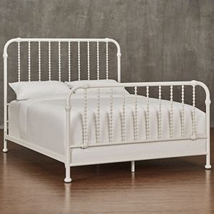 HomeVance Patton White Spindle Metal Bed