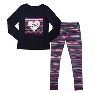Girls 7-16 & Plus Size French Toast Long Sleeve Graphic Tee & Coordinating Leggings Set