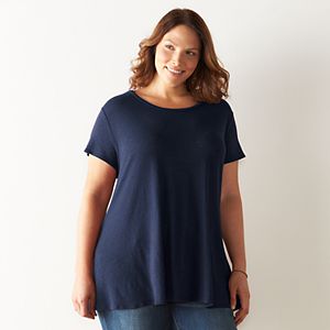 Plus Size SONOMA Goods for Life™ Scoopneck Open-Back Top