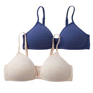 Girls 7-16 SO® 2-pk. Front-Closure Wire-Free Bras