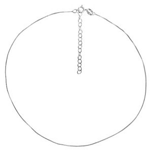 PRIMROSE Sterling Silver Box Chain Choker Necklace