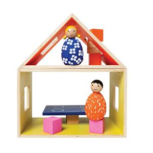 Manhattan Toy MiO Eating + 2 People Modular Wooden Building Set