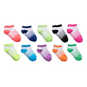 Girls 4-16 SO® 10-pk. Dot Low-Cut Socks