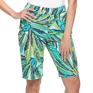 Women's Caribbean Joe Tropical Print Bermuda Shorts
