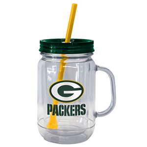 Boelter Brands Green Bay Packers 20-Ounce Plastic Mason Jar Tumbler