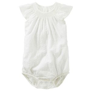 Baby Girl OshKosh B'gosh® Dot Smocked Bodysuit