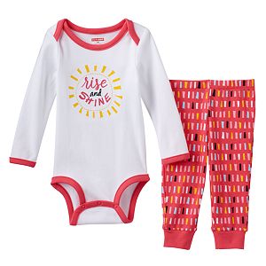 Baby Girl Skip Hop Graphic Bodysuit & Pants Set
