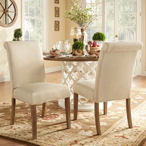 HomeVance Grace Hill Rolled Back Dining Chair 2-piece Set